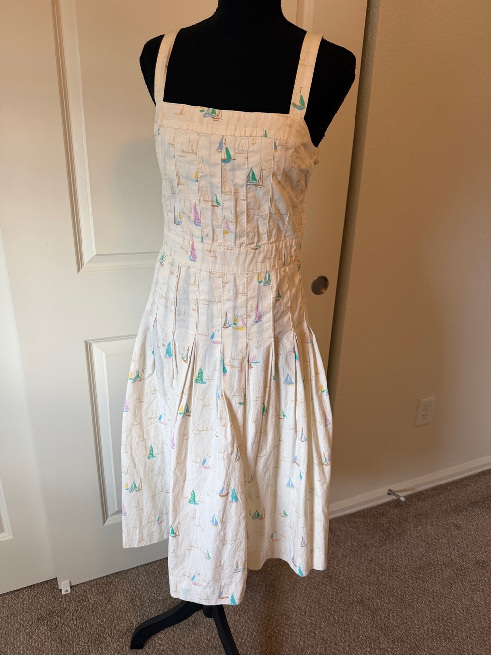 Vintage Sailboat Print Sundress